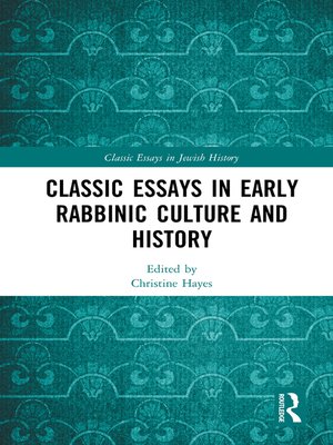 cover image of Classic Essays in Early Rabbinic Culture and History
